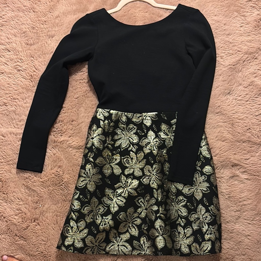 Elegant Black and Gold Dress